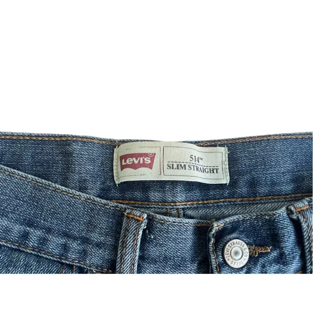Levi’s 514 Slim Straight Raw Hem Jeans Boys sz 16